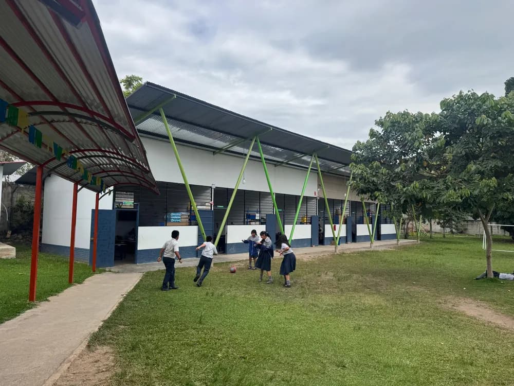 Alumnos de primaria trabajando en el aula con su profesora.